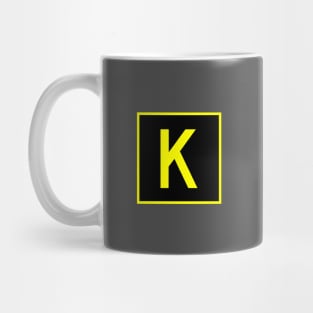 K - Kilo - FAA taxiway sign, phonetic alphabet Mug